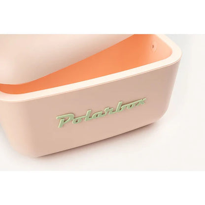 Polarbox Retro Cooler 20L Pink with Brown Strap