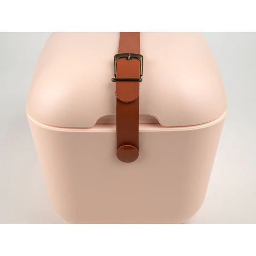 Polarbox Retro Cooler 20L Pink with Brown Strap