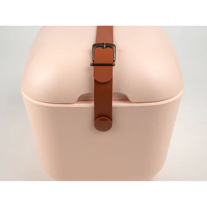 Polarbox Retro Cooler 20L Pink with Brown Strap
