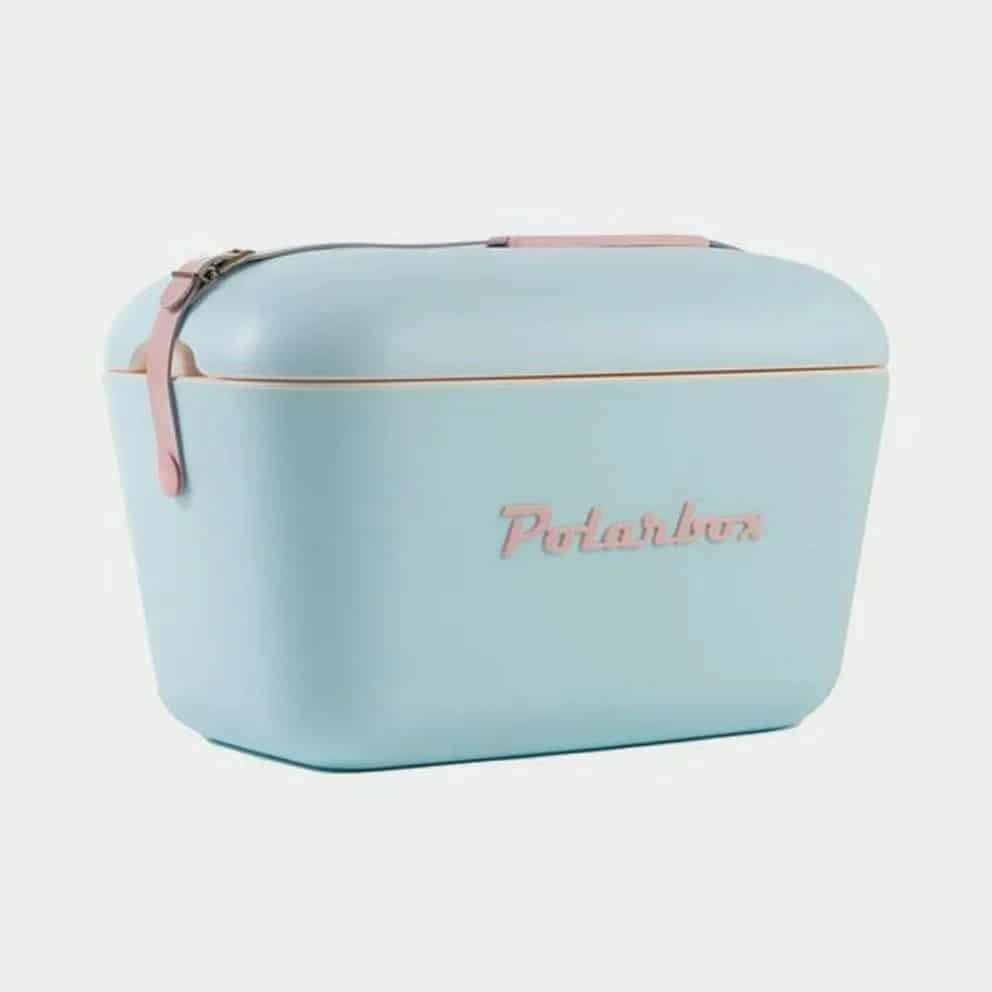 Polarbox Retro Cooler 20L Turquoise with Pink Stra