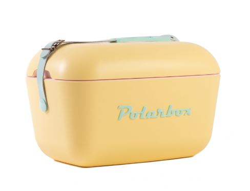 Polarbox Retro Cooler 20L Yellow & Water Green