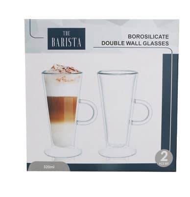 Barista Double Wall Tall Mug 320ml 2 Piece