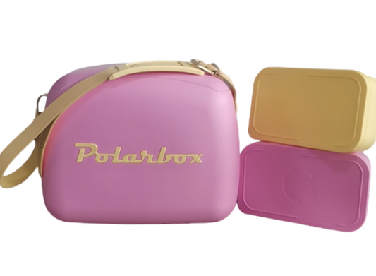 Polarbox Retro Cooler 6L Bubblegum Pink & Yellow