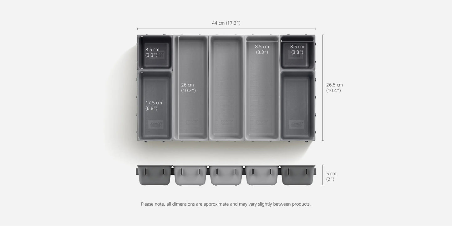 Joseph Joseph Blox Drawer Organiser Set Grey