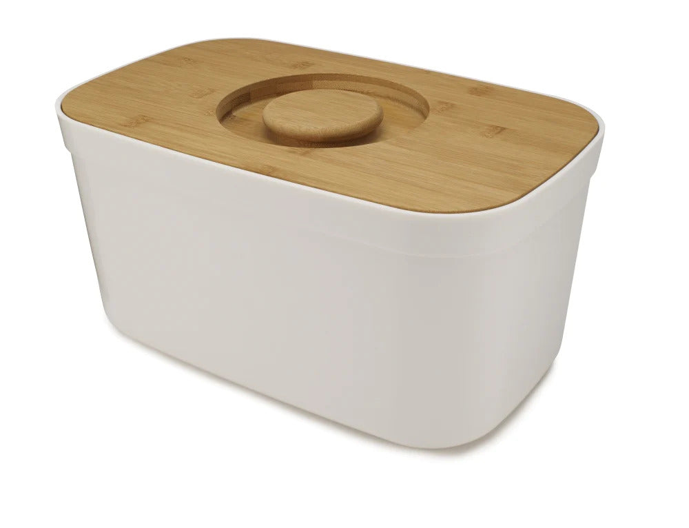 Joseph Joseph Bread Bin with Cutting Board Lid Wht