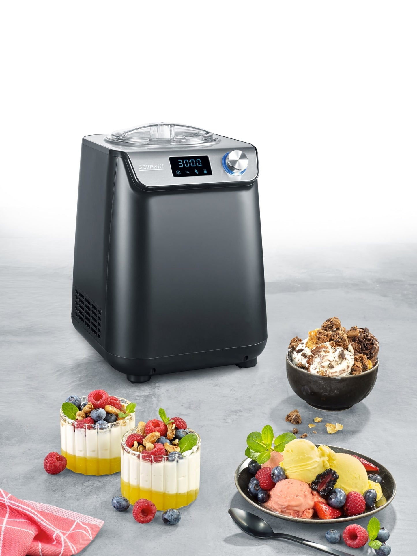 Severin Compact Ice Cream & Yoghurt Maker Black