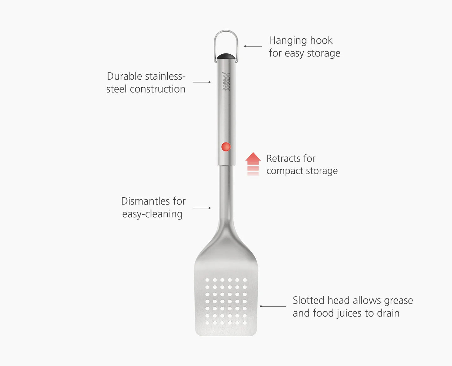 Joseph Joseph GrillOut BBQ Turner Stainless Steel