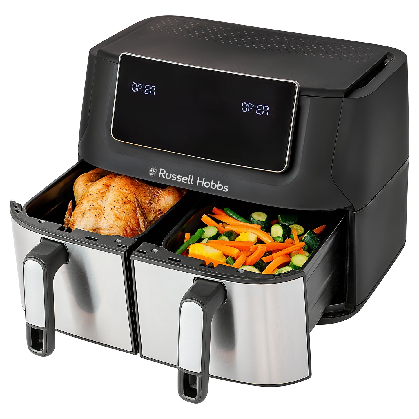 Russell Hobbs Dual Air Fryer 9L Stainless Steel