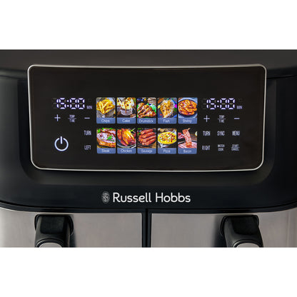 Russell Hobbs Dual Air Fryer 9L Stainless Steel
