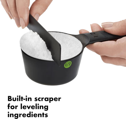 OXO Plastic Measuring Cups Snap Black