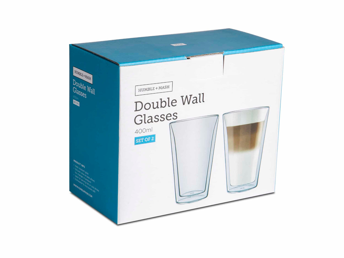 Humble & Mash Double Wall Glass 400ml Set of 2