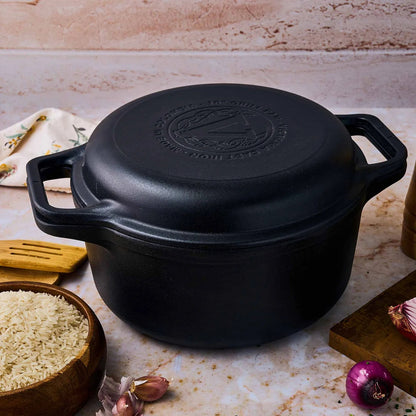 Victoria Cast Iron Casserole with Lid 5.7L