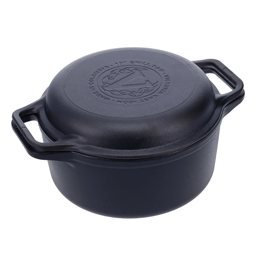 Victoria Cast Iron Casserole with Lid 5.7L