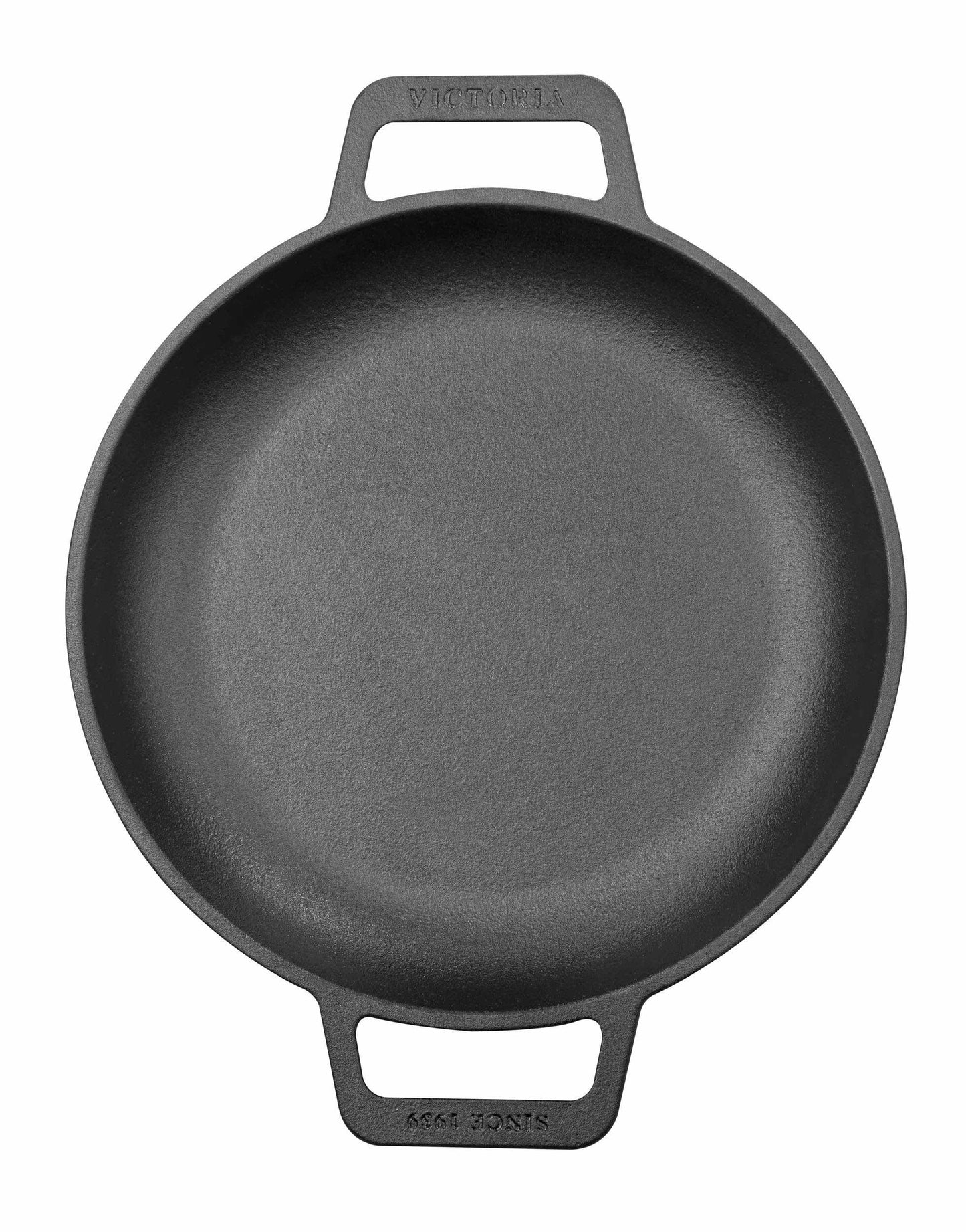 Victoria Cast Iron Skillet with Helper Handles 26c