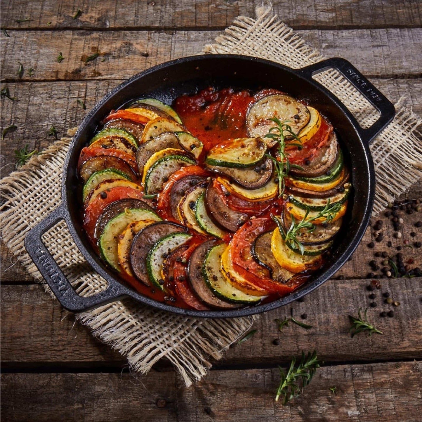 Victoria Cast Iron Skillet with Helper Handles 26c