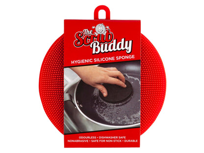 Scrub Buddy Hygienic Silicone Sponge Red