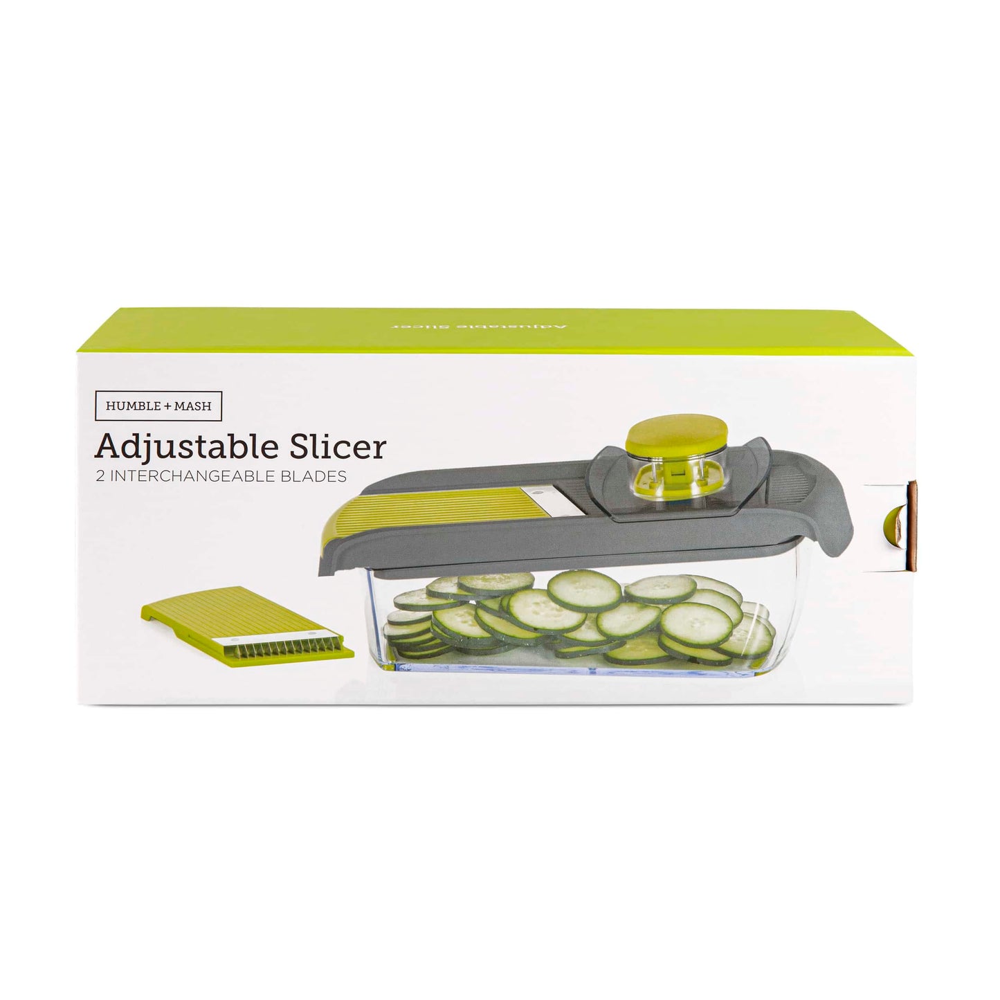 Humble & Mash Adjustable Slicer Green &  Grey