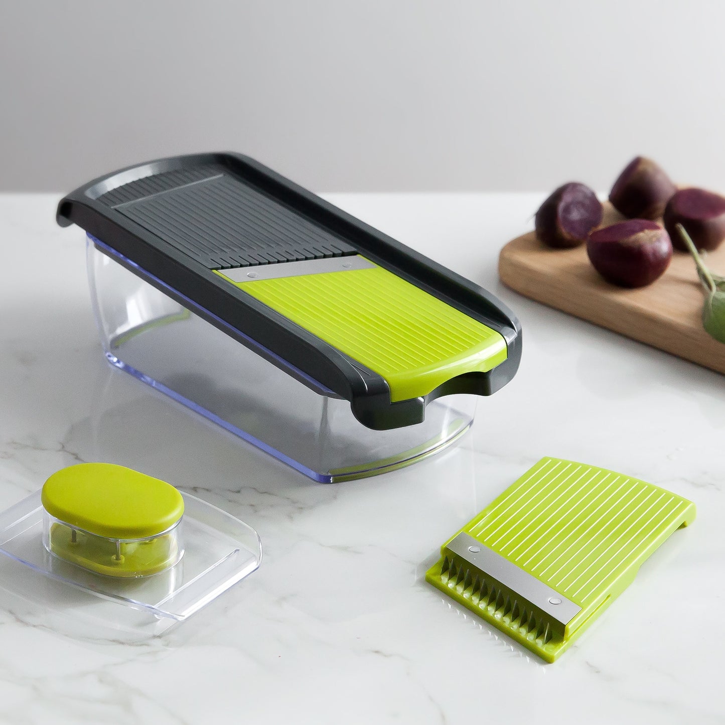 Humble & Mash Adjustable Slicer Green &  Grey