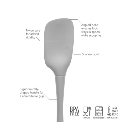 Tovolo Flex Core All Silicone Spoonula Oyster Grey