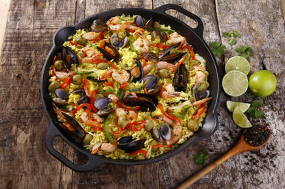 Victoria Enamelled Cast Iron Skillet w Handles 33c