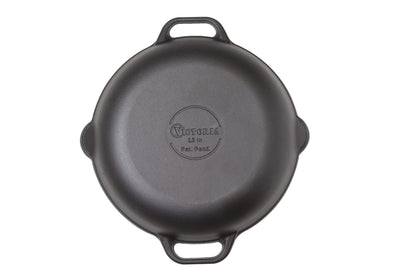 Victoria Enamelled Cast Iron Skillet w Handles 33c