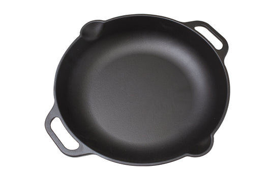Victoria Enamelled Cast Iron Skillet w Handles 33c