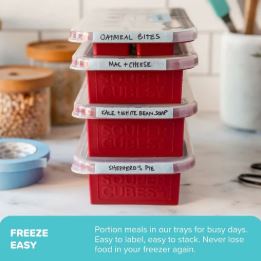 Souper Cubes Freezer Tray  Half-Cup Cranberry