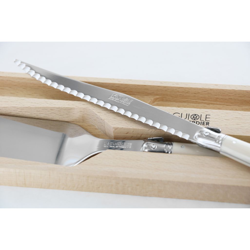 Andre Verdier Cake Server & Knife Set Ivory