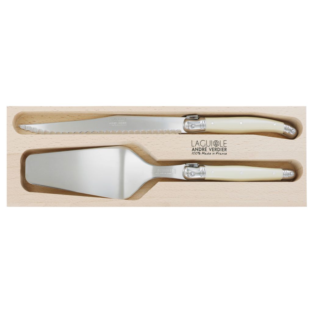 Andre Verdier Cake Server & Knife Set Ivory