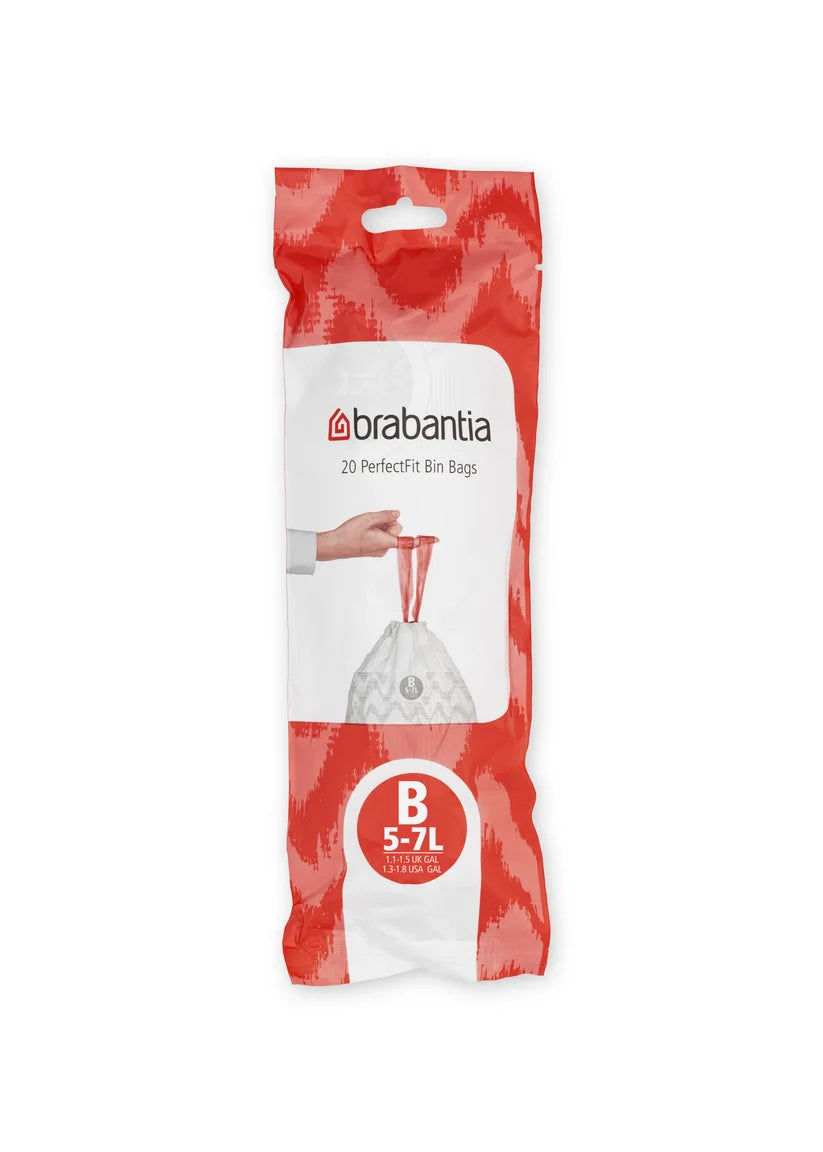 Brabantia PerfectFit Bin Bags Code-B 5-7L 20 Bags