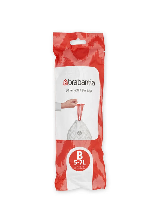 Brabantia PerfectFit Bin Bags Code-B 5-7L 20 Bags