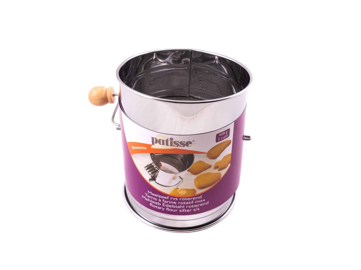 Patisse Flour Sifter Rotary Stainless Steel