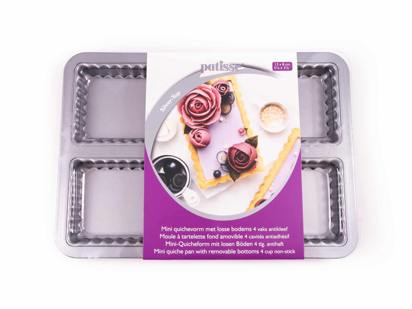 Patisse Mini Quiche Tin 4 in 1 13x8cm