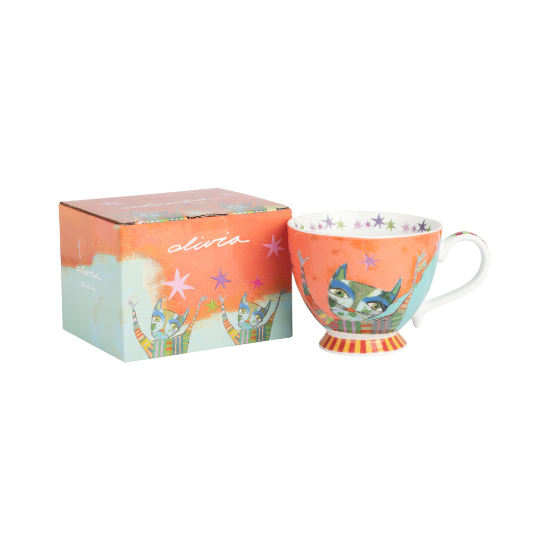 Olivia Grande Mug Happy Cat