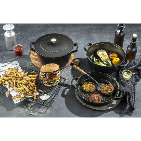 Staub Round Cast Iron 3Pc 24cm Black