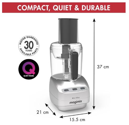 Magimix Le Mini Plus Food Processor 1.7L Satin