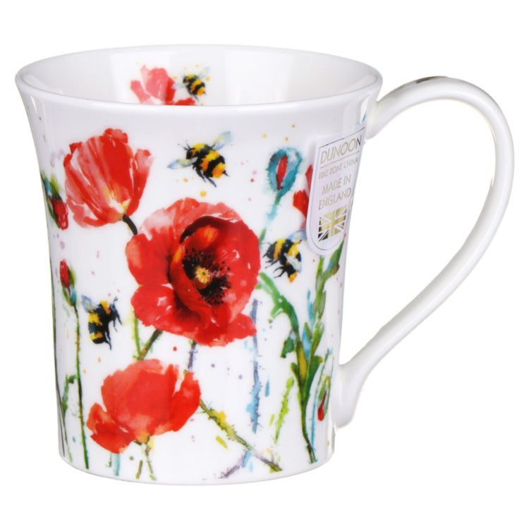 Dunoon Mug Busy Bees Poppy Red Jura