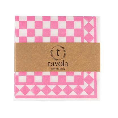 Tavola Checkerboard Pack of 2 Pink