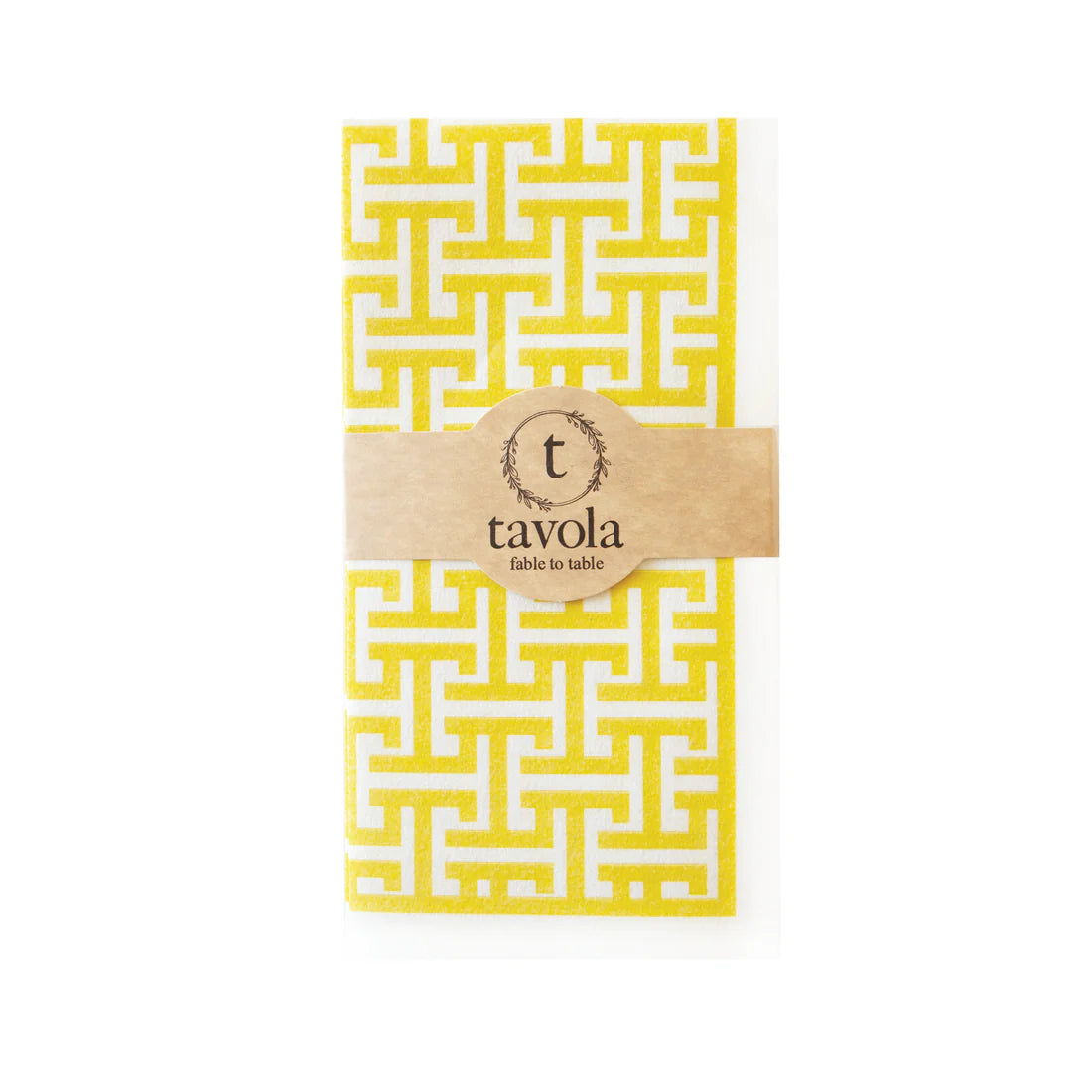 Tavola Greek Slims Napkins Pack of 24 Mustard