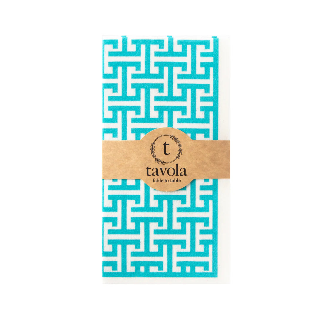 Tavola Greek Slims Napkins Pack of 24 Turquoise