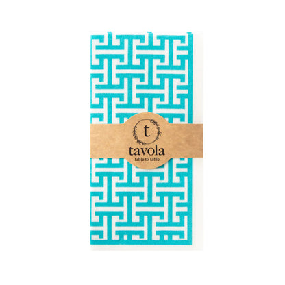 Tavola Greek Slims Napkins Pack of 24 Turquoise