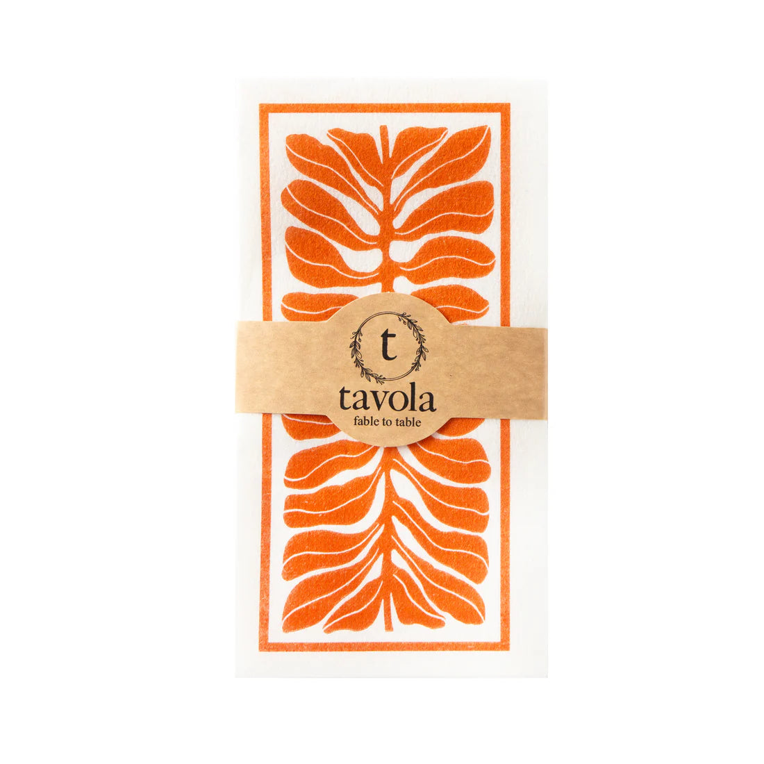 Tavola Leaf Slims Bio Napkins Pack of 25 Orange