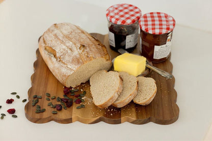 Wooden Square Board Scalloped Edge 45cm