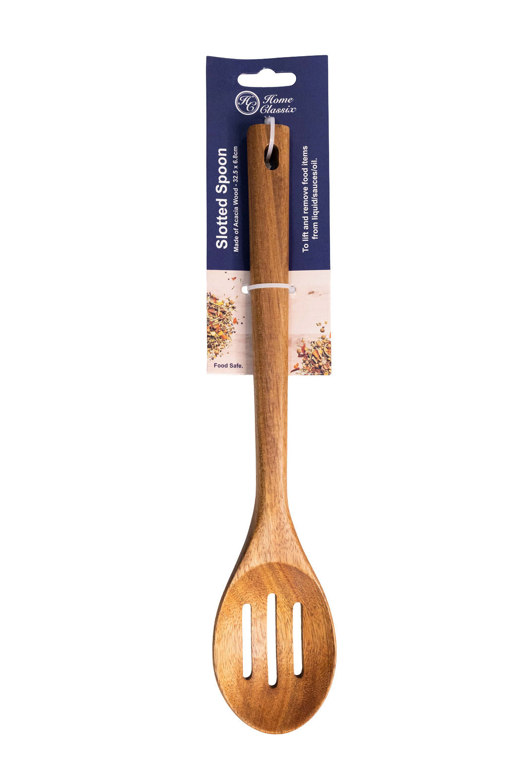 Slotted Spoon Wooden 32.5x6.8cm