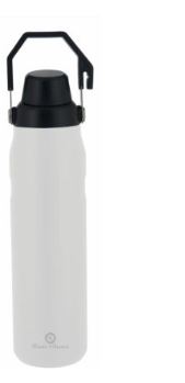 Vacuum Travel Bottle Stainless Steel White