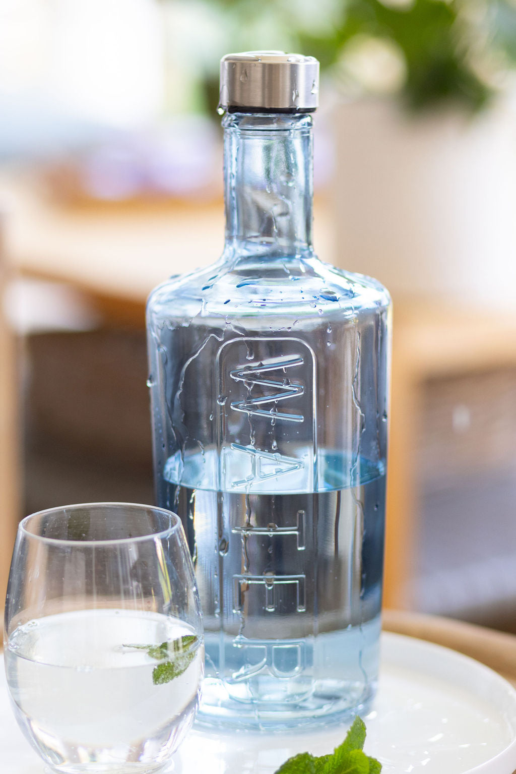 Royal Oceans Glass Bottle Blue 1.5L