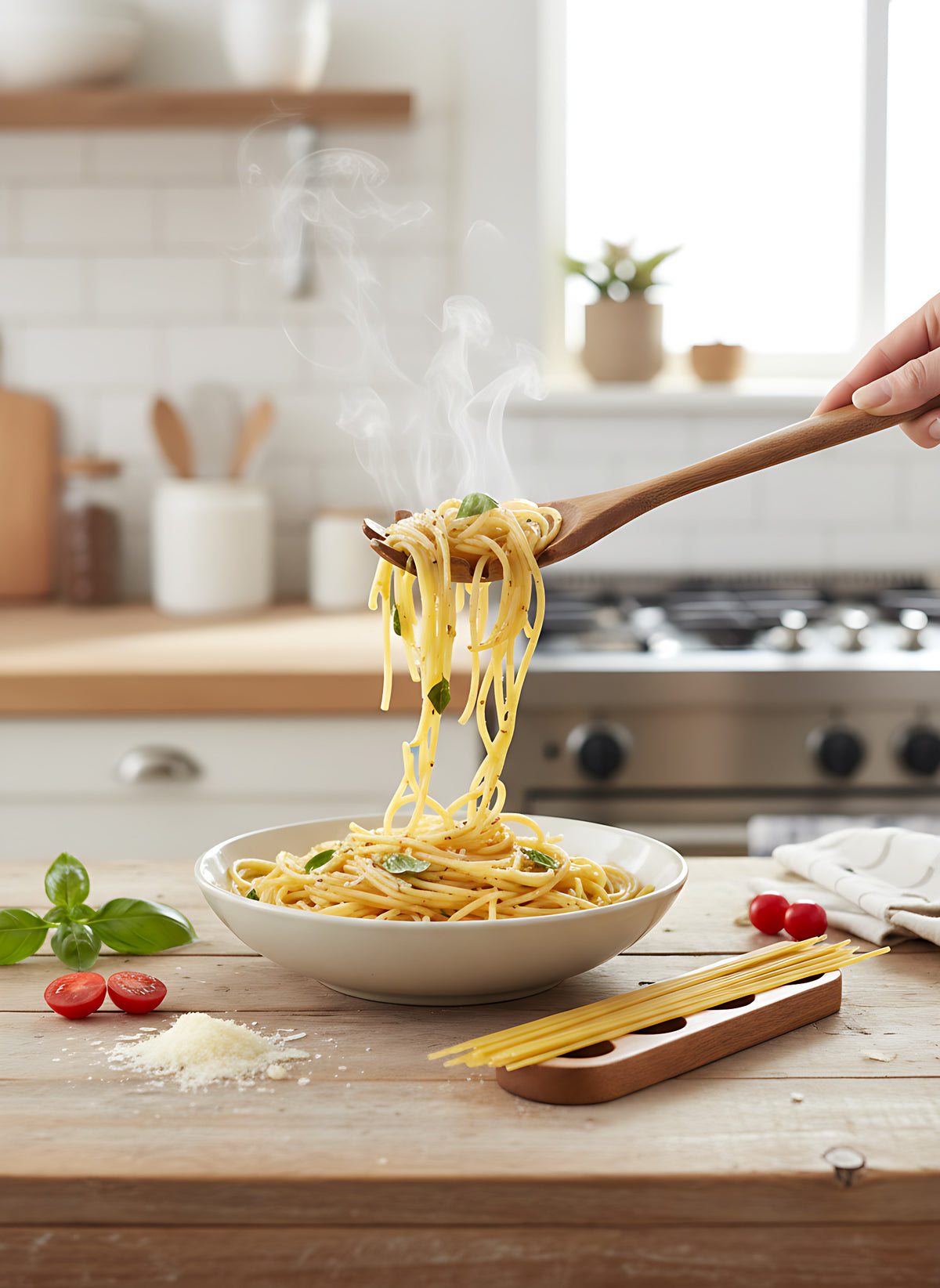 Wooden Pasta Utensil Set of 2