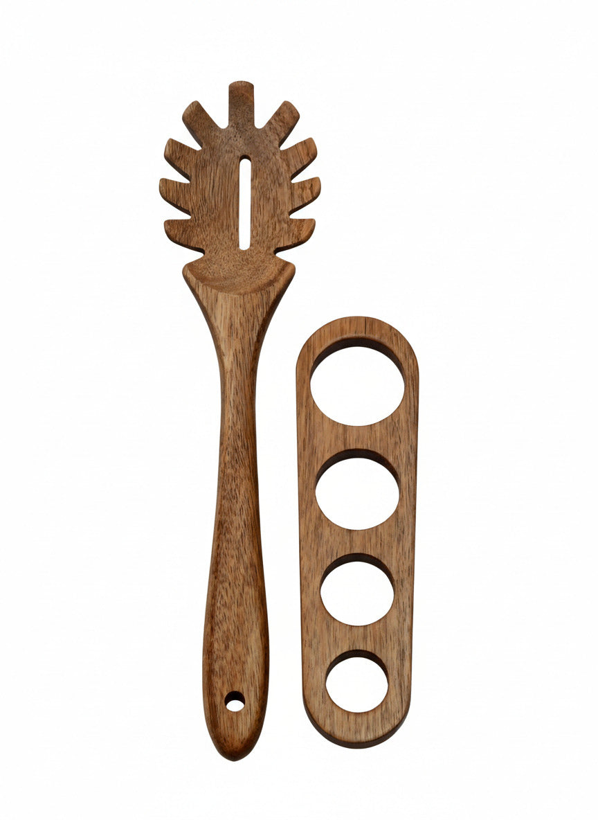 Wooden Pasta Utensil Set of 2