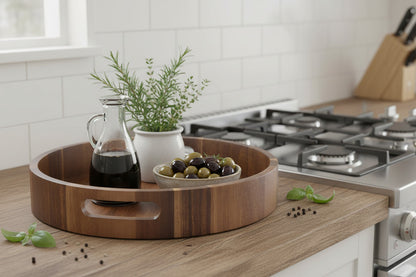 Wooden Round Tray 35x5cm