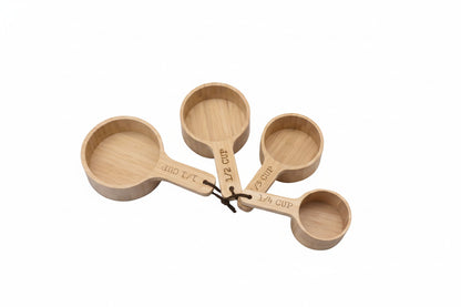 Bamboo Measuring Cups Set of 4
